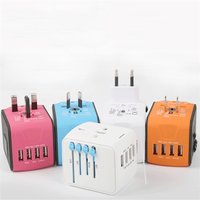 Universal Travel Power Adapter with Multi-Port USB & AC Sockets