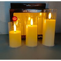 Flameless LED Candle Lamp Set with Decorative Cups
