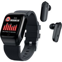 Smartwatch with Integrated Wireless Earbuds and HD Color Display