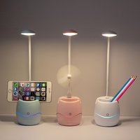 Multifunction LED Desk Lamp with Eye Protection & Storage