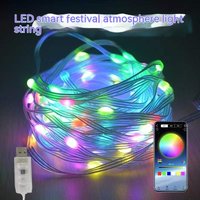 Smart RGB LED String Lights with Voice & App Control