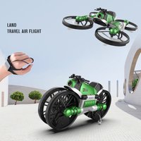 2-in-1 Transformable RC Drone & Motorcycle with FPV Camera