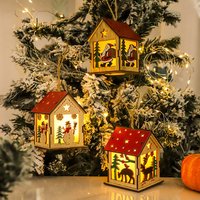 Illuminated Wooden Holiday Pendants