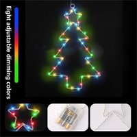 Elegant Wrought Iron Christmas Tree Lantern with Remote LED Lights