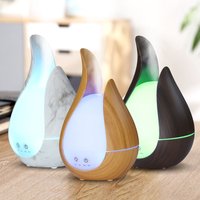 Wood Grain Aromatherapy Diffuser & Humidifier with Ambient LED Light