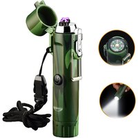 TurboTech Waterproof USB Rechargeable Lighter with Integrated Compass