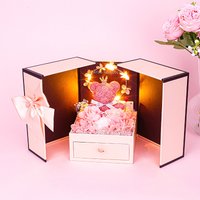 Enchanted Rose Bear Gift Box with LED Illumination