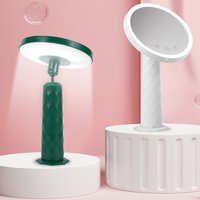 LED Vanity Mirror with Integrated Desktop Lamp