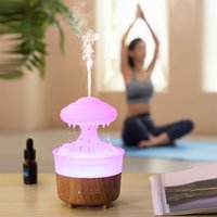 Zen Cloud Raindrop Humidifier & Essential Oil Diffuser with 7-Color LED Night Light