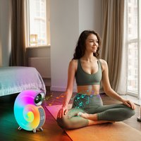 Conch Smart Ambiance Speaker with RGB Light, Alarm Clock & White Noise