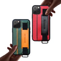 Premium PU Leather Wallet Case for iPhone with Integrated Wrist Strap & Kickstand