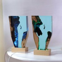 Artisan Marine Diver Wood & Resin Desk Lamp