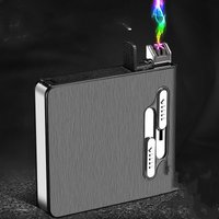 Premium Portable Cigarette Case with Integrated Windproof Lighter