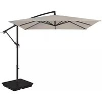 8 ft. Cantilever Patio Umbrella with E-Coated Steel Frame - Riverbed Brown