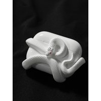 White Serpent 3D Sculpted Protective Case for Apple AirPods Pro