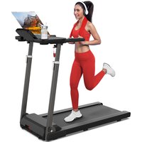 Quiet 3.0 HP Foldable Treadmill with Integrated Adjustable Standing Desk & Bluetooth