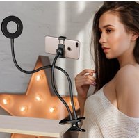 Professional 8cm LED Ring Light with Adjustable Stand