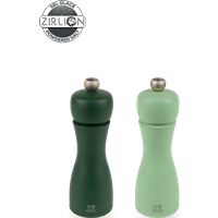 The complementary colours in this set of manual salt and pepper mills draw their inspiration from one of the most prominent, vibrant shades in nature with dark green for the pepper and light green for the salt so you can easily identify which is which. Tahiti