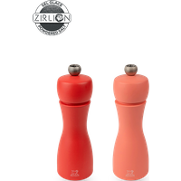 This set of manual salt and pepper mills is bound to turn up the heat and send temperatures rising with its fiery, flamboyant colours. The contrasting, dynamic red and orange tones bring energy to the table and help to distinguish the salt mill from the pepper mill. Tahiti