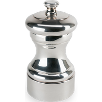 A genuine piece of fine silverware, this Peugeot Mignonnette collection pepper mill is clad in silver-plated metal from head to toe. A magnificent reissue of the very first Peugeot pepper mill, a model created in 1874. Mignonnette