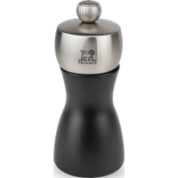 The Fidji 12 cm pepper mill combines a black wooden body and a stainless steel head for elegant simplicity. Fidji