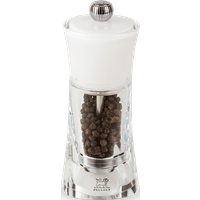 The transparency of an acrylic body and purity of a pearl white head for this Peugeot Molène collection pepper mill. A light and subtle combination that will bring a touch of elegance to your table. Molène