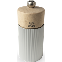This stylish pepper mill strikes the perfect balance of natural warmth with a high-tech futuristic finish. Line