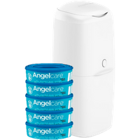 Angelcare nappy pail & 5 refill cassettes
