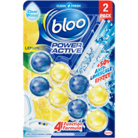Bloo Power Active Lemon Toilet Freshener - 2-pack