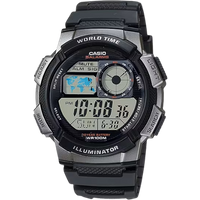Casio AE-1000W-1B World Time Men's Water Resistant Digital Watch - Black