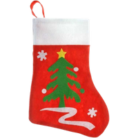 Holly Jolly Christmas Christmas Sock with Christmas Tree - 35cm