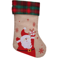 Holly Jolly Christmas Christmas Sock with Santa Claus - 42cm