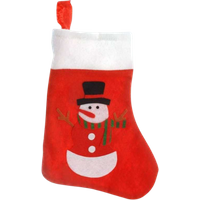Holly Jolly Christmas Christmas Sock with Snowman - 35cm