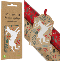 Tom Smith Luxury To and From Cards With Reindeer and Nature 6 pcs