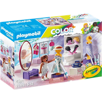 Playmobil Color Dressing Room Playset with Crayola Washable Markers