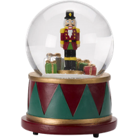 Three Kings Musical LED Snow Globe Nutcracker - 10cm