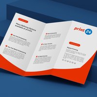 print24: Flyer/Falzflyer (1.000 Stück) | 6-seitig – DIN-Lang | Günstig drucken
