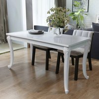 Tavolo da Pranzo 116x66x76 cm Bianco Lucido 243383