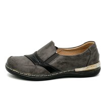 Damen Halbschuhe, Bequeme Mokassins Slipper Grau 37