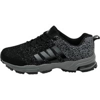 Sportschuhe Turnschuhe Laufschuhe Schwarz-Dunkelgrau 36