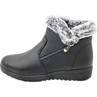 Gefütterte Boots Stiefeletten Schwarz 36