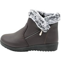 Gefütterte Boots Stiefeletten Braun 36
