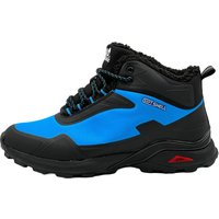 Gefütterte Wanderschuhe Outdoorschuhe Stiefel Schwarz-Königsblau 41