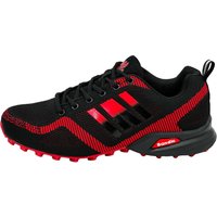 Laufschuhe Sneaker Turnschuhe Schwarz-Rot 45