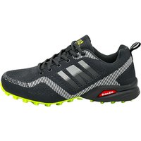 Laufschuhe Sneaker Turnschuhe Dunkelgrau-Grau-Grün 42