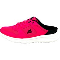 Pantoletten Sandalette Slipper Sabots Fuchsia-Schwarz 36