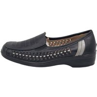 Damen Slip on Flache Schuhe Schwarz 36