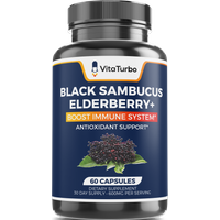Black Sambucus Elderberry+ 60 Capsules - 600mg Per Serving