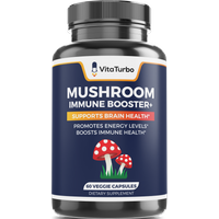 Mushroom Immune Booster+ 60 Veggie Capsules - 1330mg Per Serving