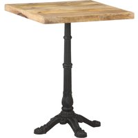 Vodali Mobilier Table de bistro 60x60x77 cm Bois de manguier brut